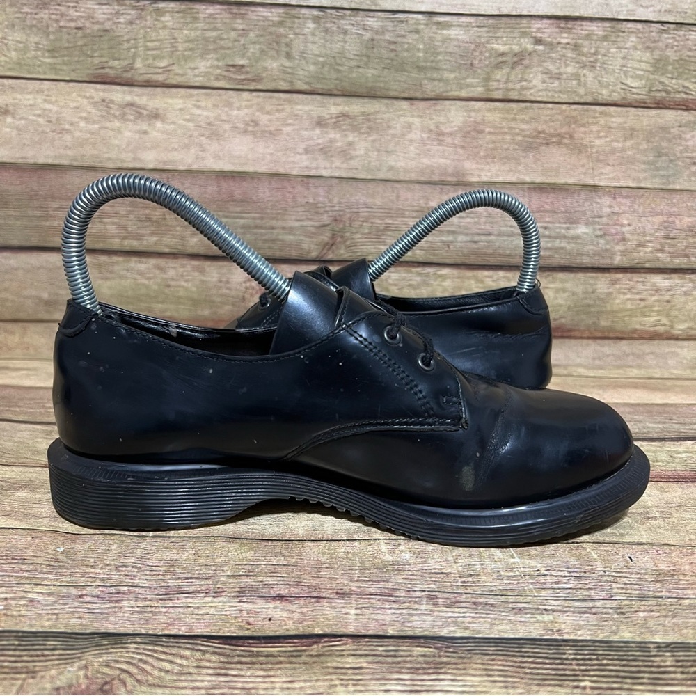 Dr. Martens Nlack Patent Leather Brook Low Boots - Picture 2 of 9